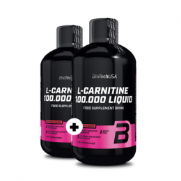 BioTech USA L-Carnitine Liquid 100 000 mg 1+1, Fat burners - MonsterKing