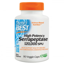 Doctor´s Best High Potency Serrapeptase 120 000 SPU, Vitamins - MonsterKing