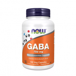 NOW Foods GABA 750mg, Aminokwasy - MonsterKing